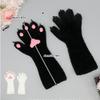 Realistic Cat Paw Gloves Plush Beast Paws Gloves Role Playing Animal Claws Hand Gloves Halloween Party Props Handwear