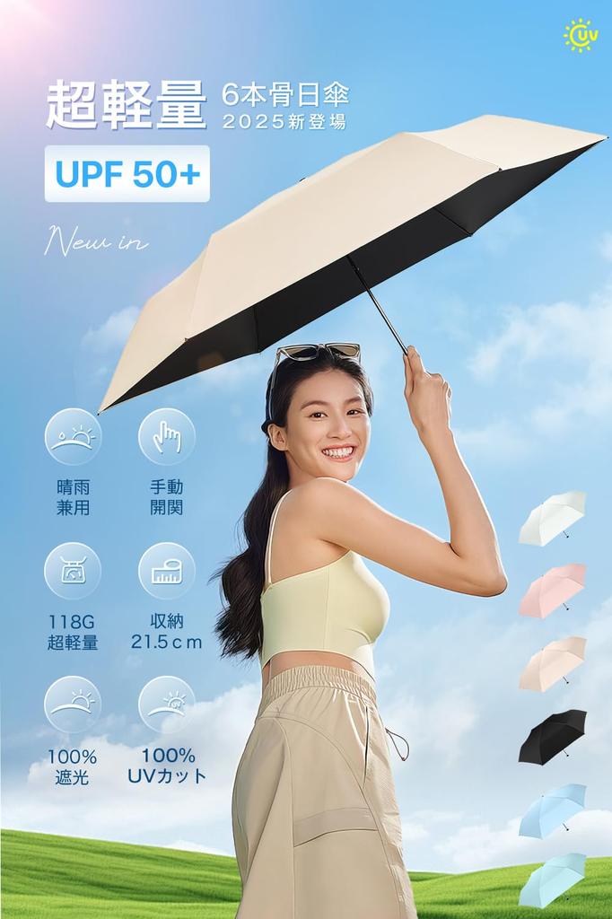 Ультралегкий складной УФ-зонт, полностью складной от солнца, защита от УФ-излучения, защита от теплового удара, подходит как для солнечного, так и для дождливого дня.