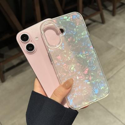 Роскошный чехол для телефона Shiny Dream Shell Pattern для iPhone 11 12 13 14 15 16 Pro Max Plus IMD противоударный бампер задняя крышка