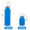 New Portable Collapsible Water Bottle Silicone Bottle Foldable Reusable Hiking Cup For Outdoor Mountaineering Tours Travel Tools