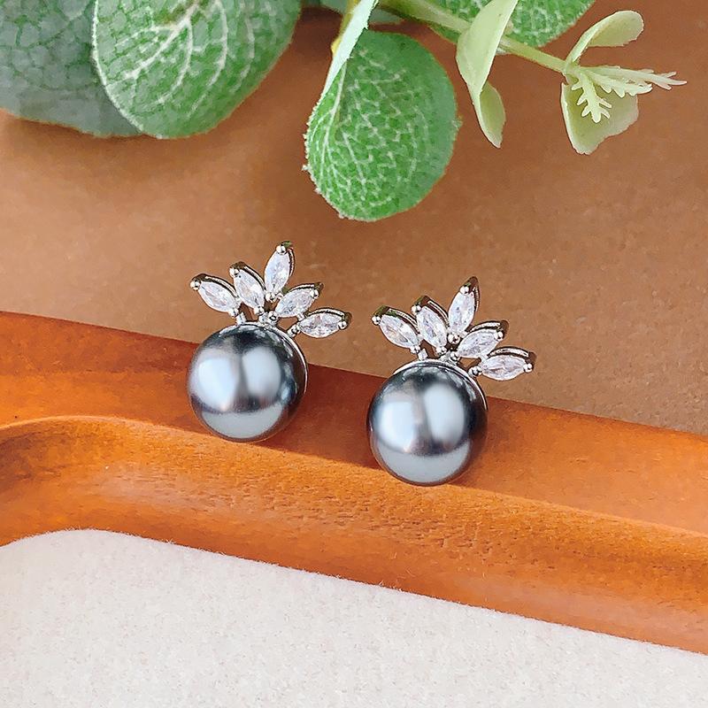 Новый комплект ювелирных изделий из жемчуга, ожерелье, серьги, игла из серебра 925 пробы, роскошь, высокое чувство, ретро, женская мода