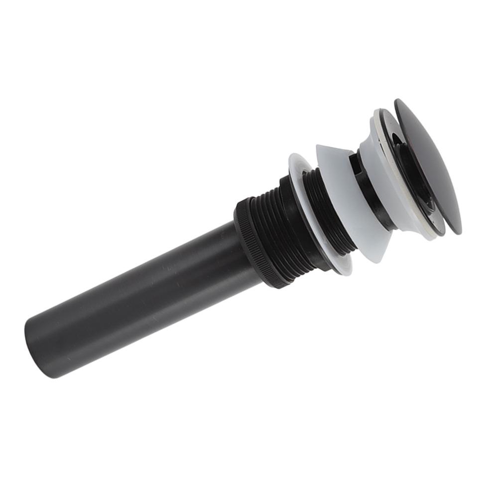 Push Bounce Drain Stopper Matte Black Sink Drain Strainer Basin Sink Drainer Bathroom Sink