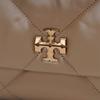 Tory Burch Kira Double T Металлические Акценты Ромбовидная Стежка Наппа Кожаная Ручная Сумка Через Плечо Маленькая Женская Сумка Серо-Коричневый Дуб 154706-250