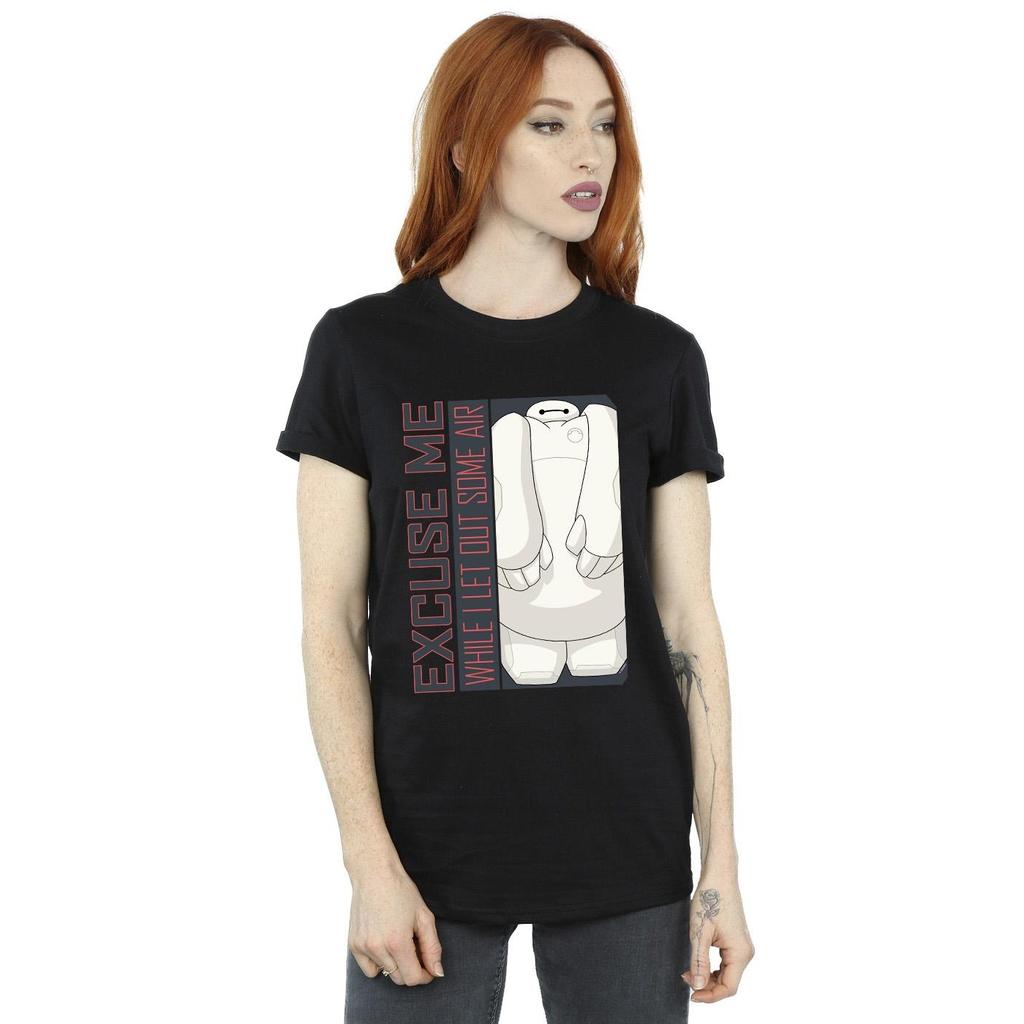 Disney Womens/Ladies Big Hero 6 Baymax Excuse Me Some Air Cotton Boyfriend T-Shirt