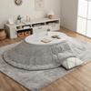 IKEHIKO Kotatsu Futon, Oval, Lapierce, Pearl Gray, Approx. 185 X 225 Cm, Solid Color, Soft, Fluffy, Feminine Design #6843089