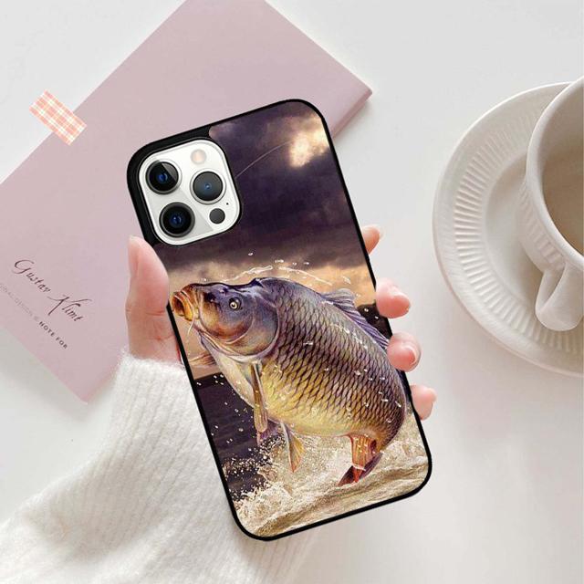 CARP FISHING FISH phone Case Cover For iPhone 17 Air 16 15 14 Plus Apple 11 12 13 Pro Max coque