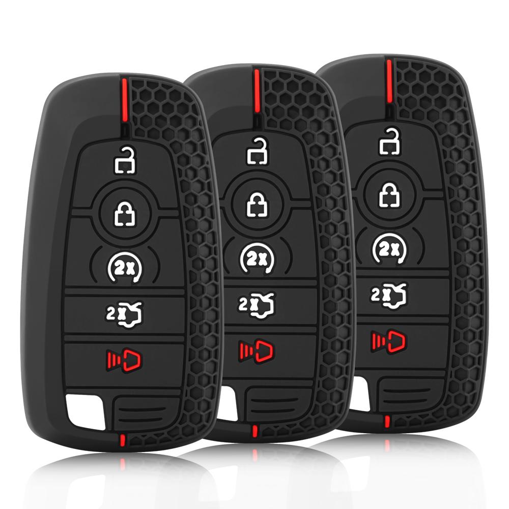 Силиконовый автомобильный брелок для ключей, чехол-держатель для Ford Raptor 2018 Ecosport Ranger Raptor, 2 кнопки, умные бесключевые аксессуары