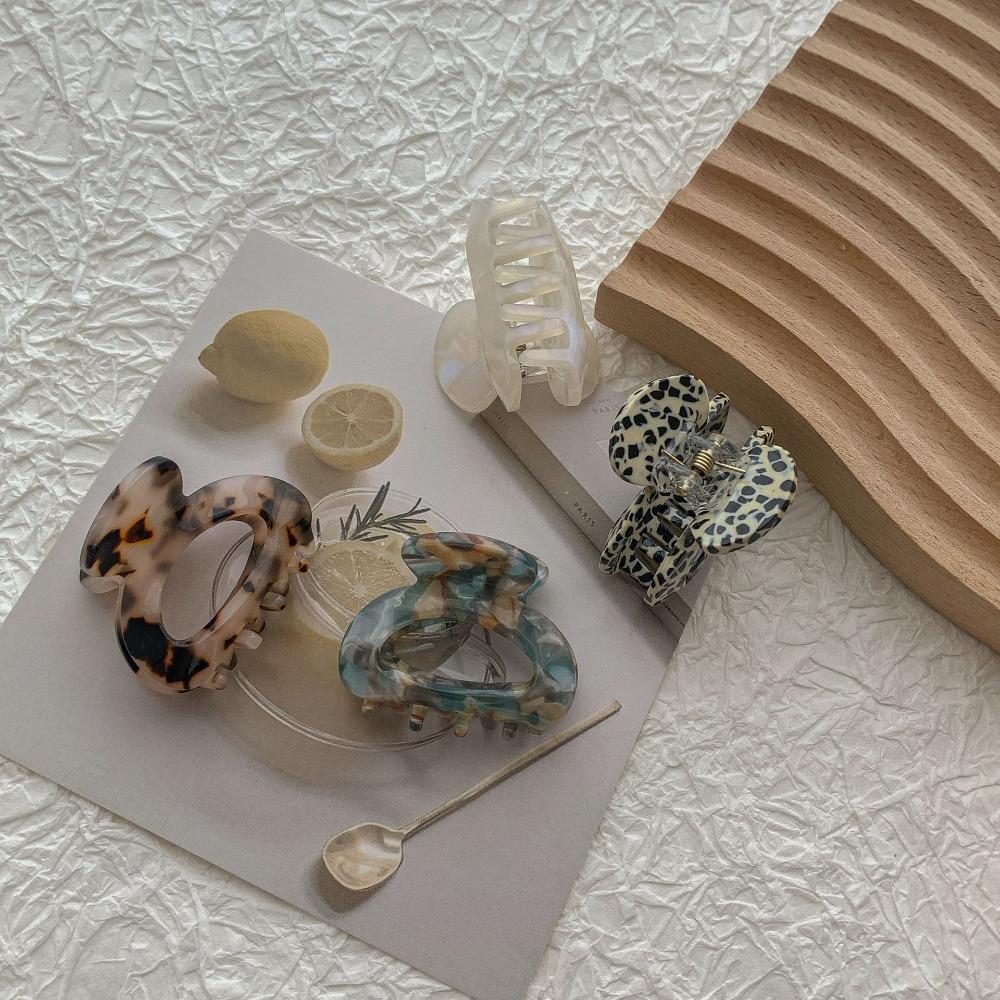 Acetate Temperament Bangs Clip Hair Claw High-grade Grip Clip Vintage Back Half Hair Clip Women