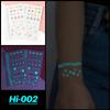 Little Sexy Cute Tattoo for Women Glowing Dark Taty Waterproof Fake Tatoo Luminous Tattoo Stickers Body Art Cartoon Tattoo