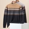 Hengyuanxiang Men's Striped Pure Wool Sweater
