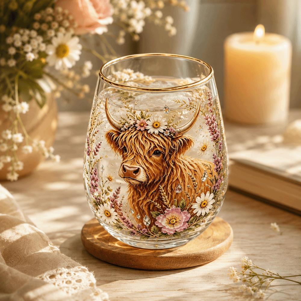 Transparent Embossed Glass Cup Bee Bird Pattern Mug Multi-Purpose Clear Milk Cup Gifts