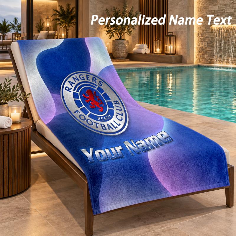 Custom Text Rangers FC Print Beach Towel Large Towel For Home Bathroom Beach