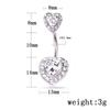 Heart Navel Belly Button Rings Barbell Navel Ring Piercing Body Jewelry