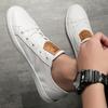 Модные мужские туфли из натуральной кожи, модные дизайнерские повседневные кроссовки, белые, люксовые брендовые туфли, мужские мокасины, мужские кроссовки