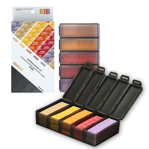 DSPIAE Authorized Dealer Heavy-Duty Sponge File Set #1000, 72mm X 20mm, 5 Sheets X 3 Boxes (SS5-1000) [Recommended by Award-Winning Modelers] (SS-S01)