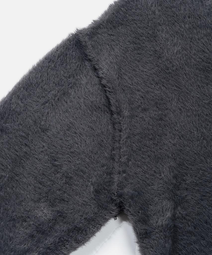 VASTIC Hairy Reverse V-Neck Knit_Charcoal