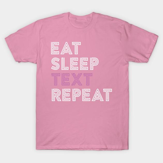 Футболка женская Eat Sleep Текст Повтор Harajuku Принт Kawaii Футболка летняя с коротким рукавом женская футболка Топ Футболка