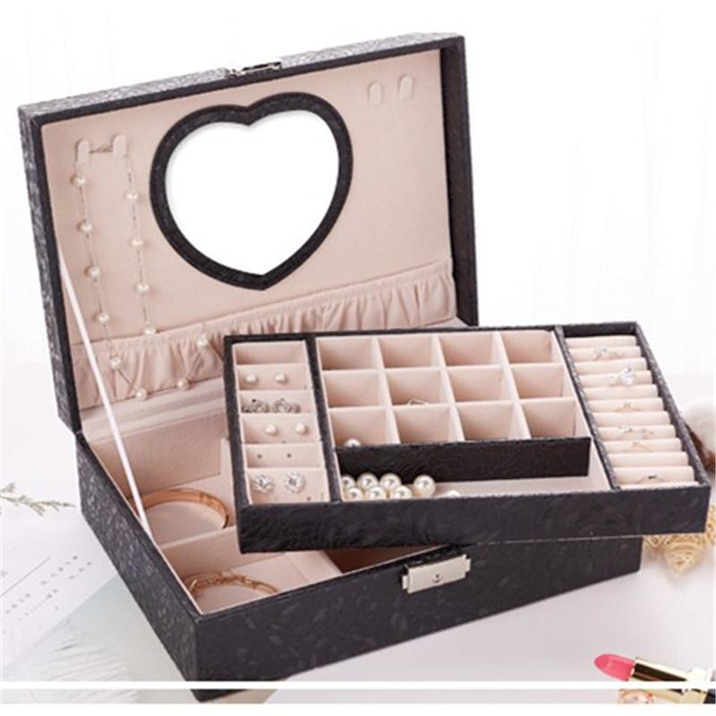 LIYIMENG Jewelry Casket Packaging Container Exquisite Makeup Case Cosmetics Beauty Organizer Boxes Graduation Gift Birthday