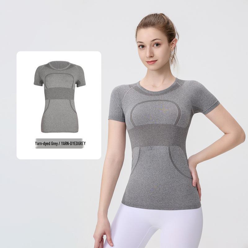 Женский короткий топ для йоги LULU 1.0 с коротким рукавом, быстросохнущий