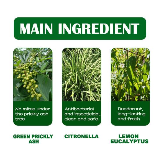 100 г натуральное средство для удаления клещей, не раздражающее чистящее средство, зеленый колючий пепел, спрей для удаления клещей, товары для дома