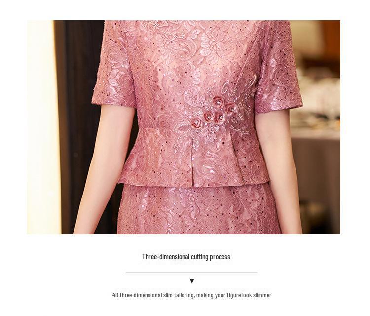 Элегантный свекровь-ципао - свадебное банкетное платье 2025 года, размер плюс, элитный стиль для весны