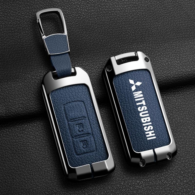 cyfmlu1 cydjfg1 2Button Smart Keys Goatskin Car Key Case Full Cover Fit for Mitsubishi Outlander 2015 Pajero Sport 2020G Pajero Sport 3 Keychain