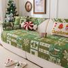 Christmas Sofa Seat Cover Non-Slip Chenille Sofa Pad Towel New Year Xmas Decorative Couch Slipcovers Home Party Decor