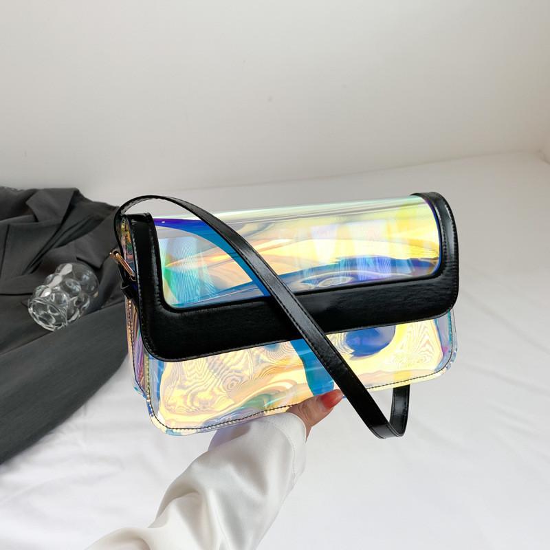 Fashionable Trendy Pvc Handbag For Women 2023 Summer Chic Shoulder Bag