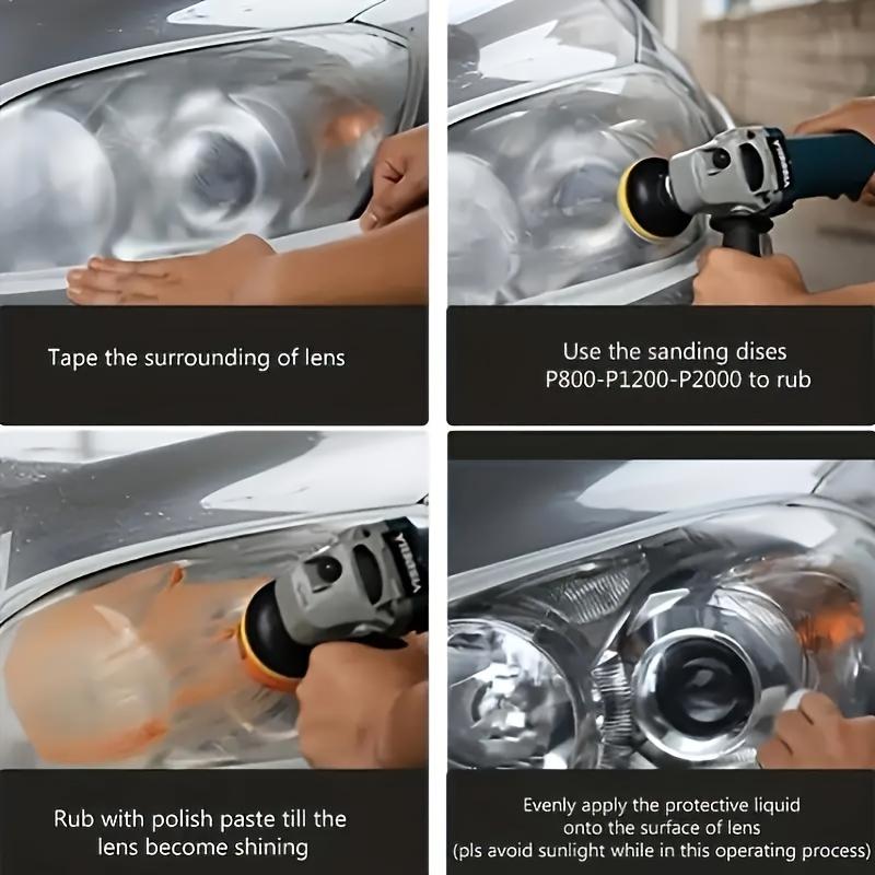 Полировальные наборы для восстановления фар автомобиля, наборы для ремонта фар, полировщик автомобильных фар, чистящая паста, средство для ухода за краской автомобиля, средство для восстановления