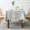 New Chinese Tablecloth Fabric Art Cotton Linen Simple Rectangular Dining Table Tassel Lace Tea Table Desk Tablecloth