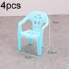 4PCS Mini Support Miniature Items Armchair Plastic Backrest Chairs For 1/6 Dollhouse Accessories Doll Furniture