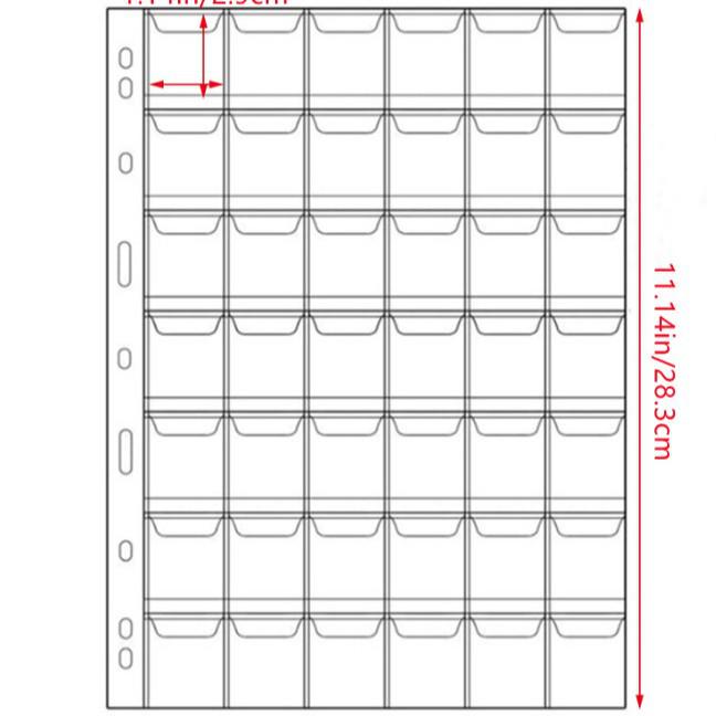 Альбом для коллекции монет большой вместимости: Папка-альбом на кольцах для коллекционирования древних и памятных монет с прозрачными страницами для банкнот.