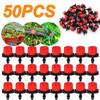 50PCS Irrigation Drippers Sprinklers Adjustable Water Dropper Head Sprinkler Flow Head Garden Watering Irrigation System
