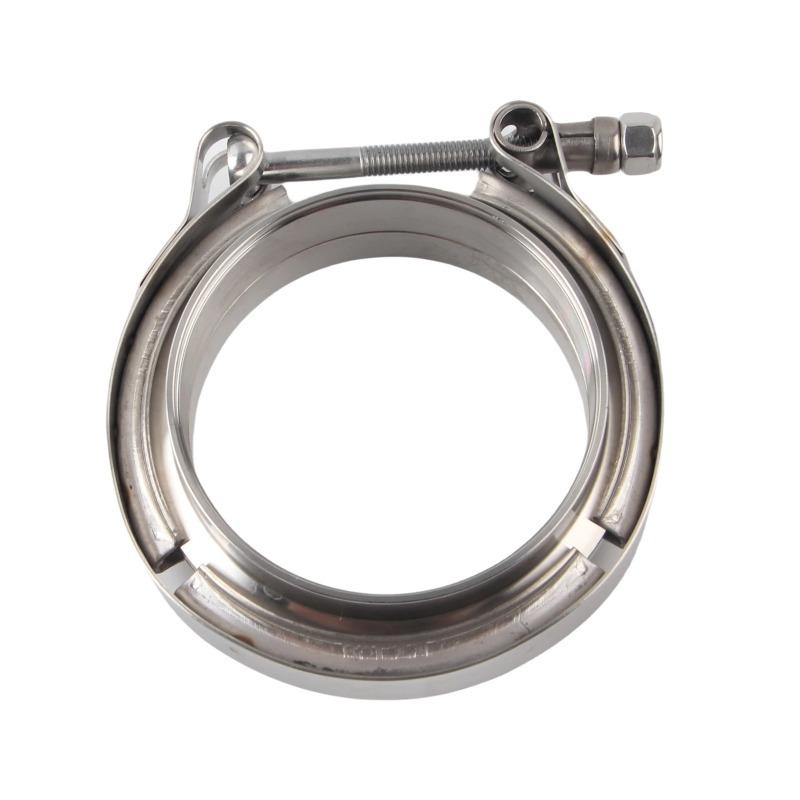 Broyear NEW 2" 2.5" 3" 3.5" 51mm 57mm 63mm 76mm Self Aligning Male/Female V-Band Vband Clamp CNC Stainless Steel Flange Kit