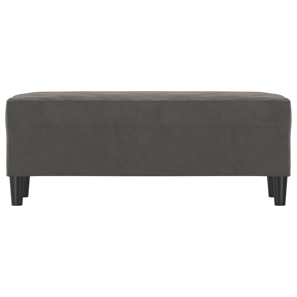Vidaxl Ławka, Ciemnoszara, 100X35X41 Cm, Tapicerowana Aksamitem