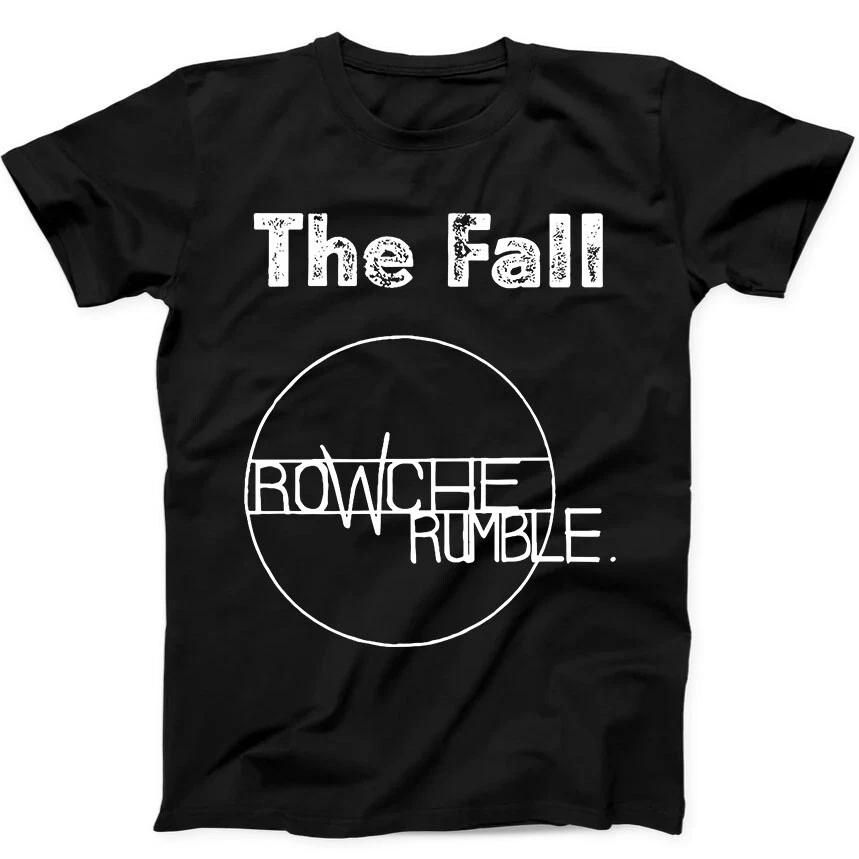 Осенний Rowche Rumble Панк-рок Ретро Музыка Подарок Футболка Черная Футболка 93