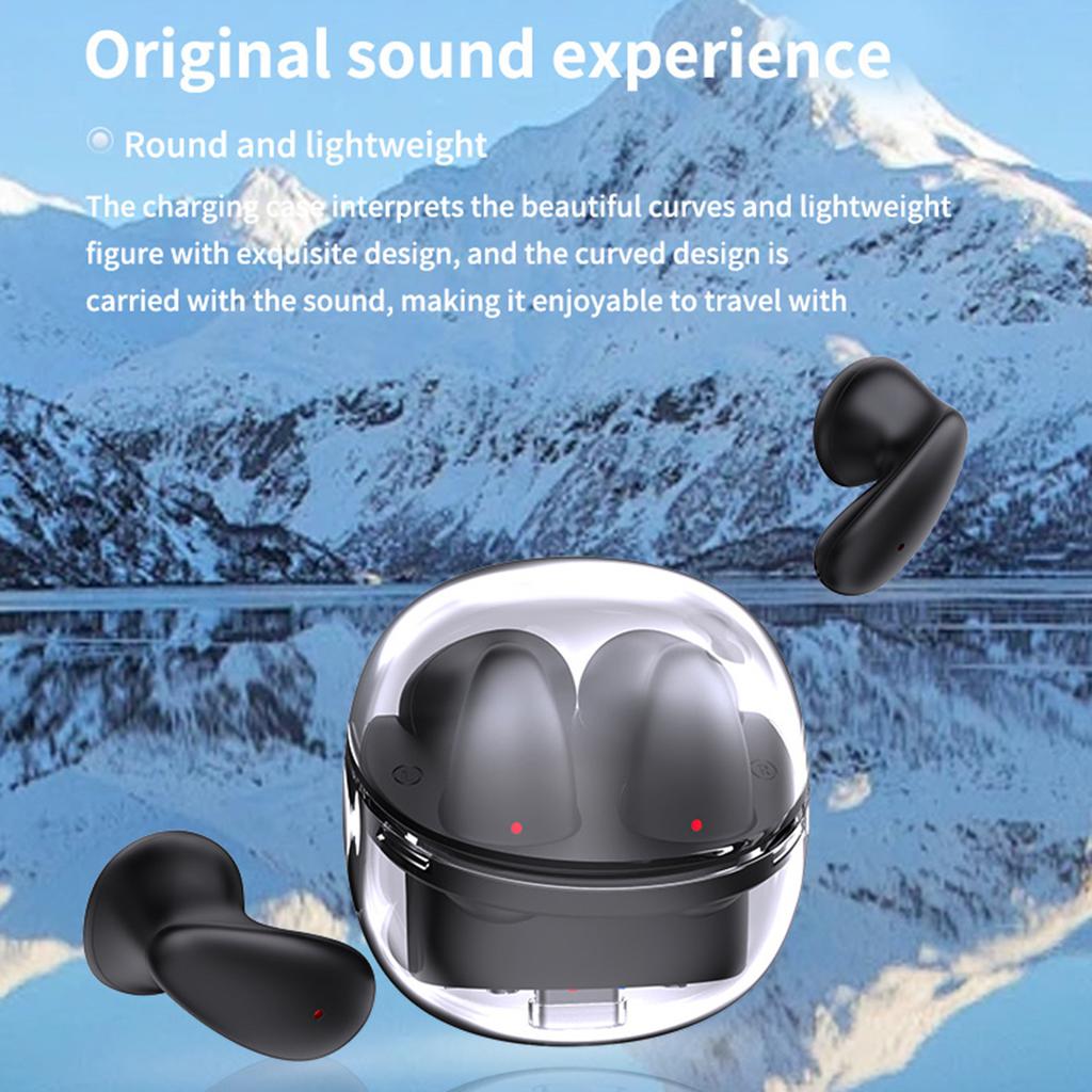 RD40 Transparent Bin Cloud Sense Wearing Experience BT Wireless Headset 24h Ultra Long Life 13mm