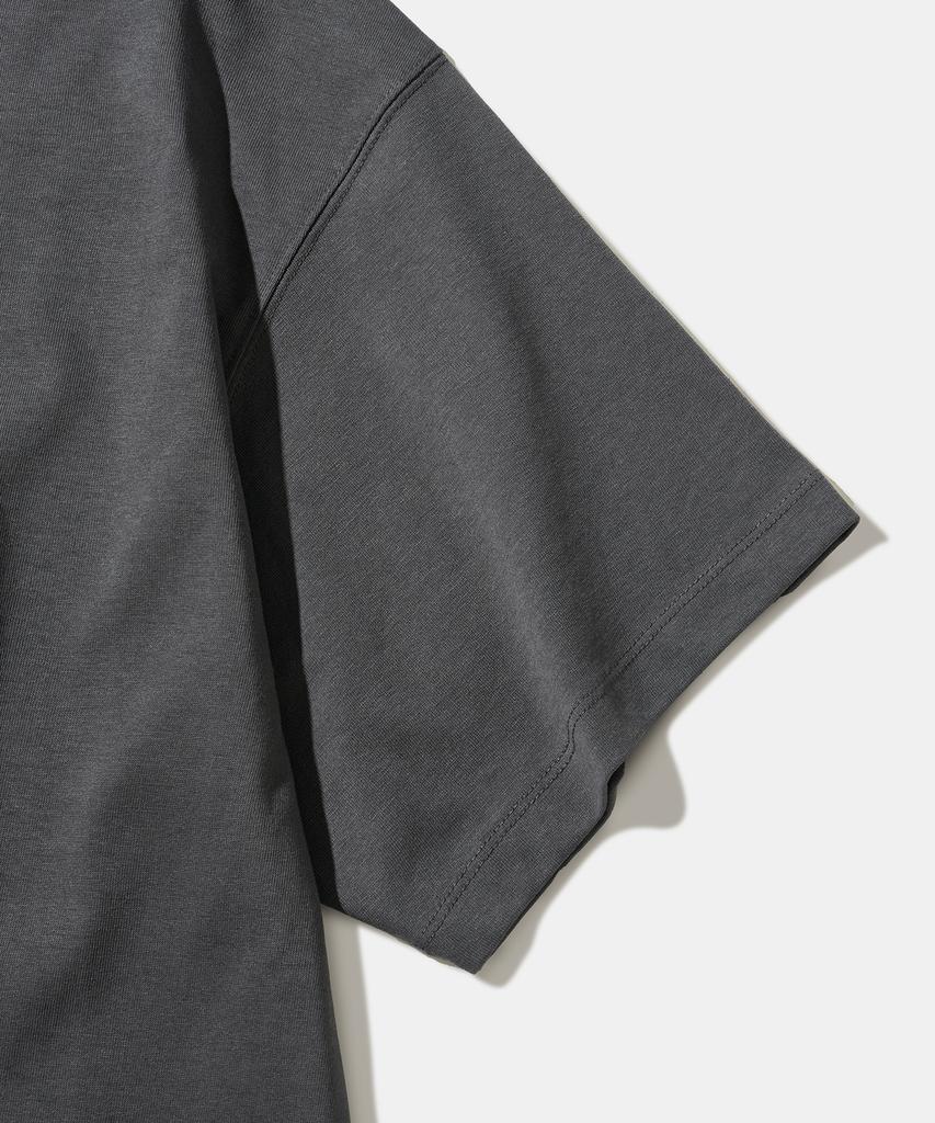 DIAMOND LAYLA [Machine Wash] Kkaho Marathon Short Sleeve T-Shirt T106 Charcoal