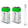 Type-C Port Rechargeable 9V Lithium Battery 650mAh High Capacity Constant Voltage Quick Recharge