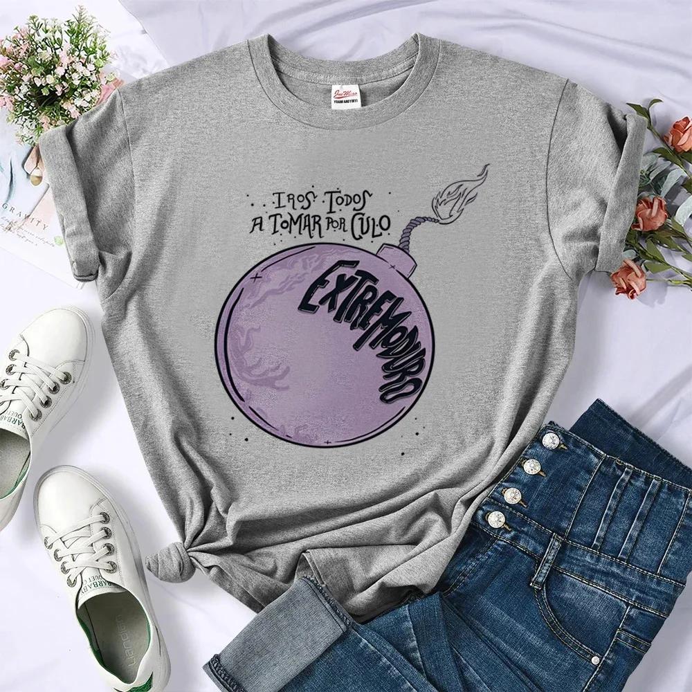 Extremoduro Топ Женская Уличная Одежда Смешная Футболка Женская Смешная Уличная Одежда Одежда Футболка с Коротким Рукавом Женская Одежда Графическая Футболка