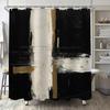 Brown Beige Shower Curtain for Bathroom,Black Grey White Boho Shower Curtain Set,Oil Painting Abstract Fabric Modern Waterproof
