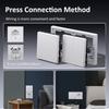 BSEED EU Large Button Wall Switches 1/2Gang 1Way Wall Power Sockets Dual USB Phone Charge Port 5V White Home E-Series