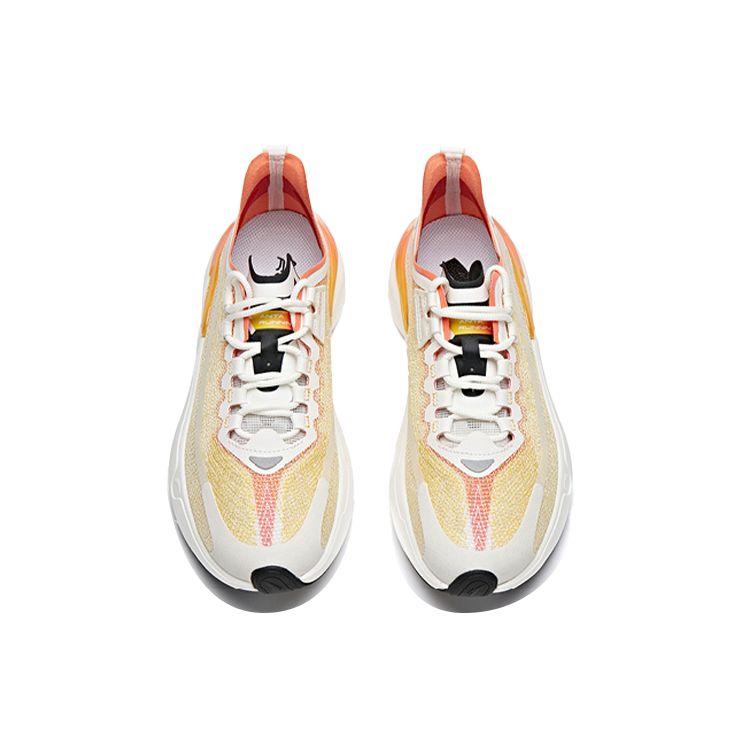 Anta Speed Shock Absorption Non-Slip Durable Low-Top Running Shoes Men Sneakers White Orange 912125536-2
