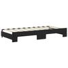 Extendable Daybed with Drawers Black 90x190 cm Velvet