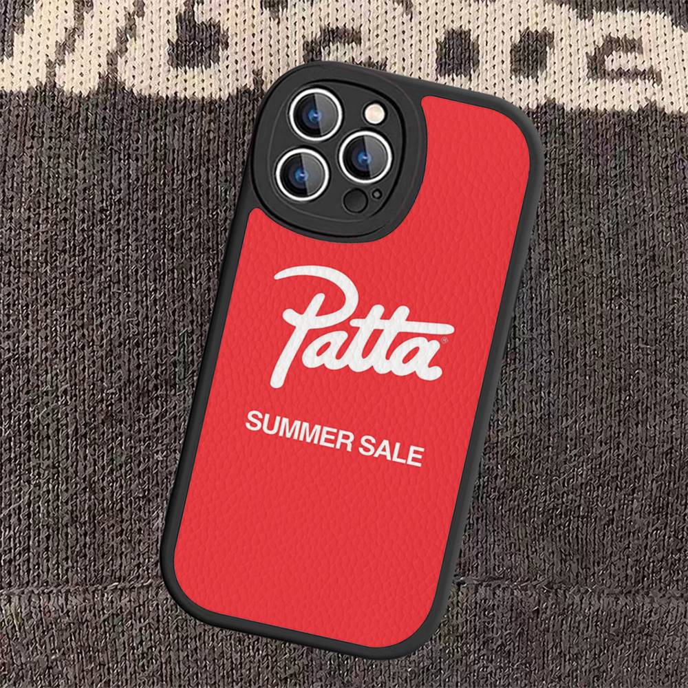 Модный Чехол для Телефона P-patta Для iPhone 16 15 14 13 12 11 Pro Max Plus Кожаный Мягкий Чехол