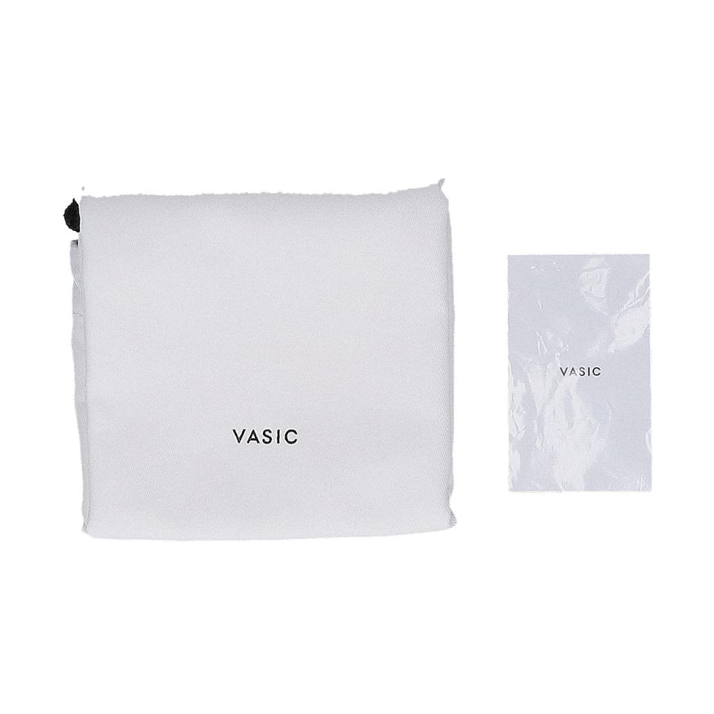 VASIC 23Stainless Steel Tomorrowland Exclusive Bond Mini Canvas X Leather Combination Handbag White X purpleUsed