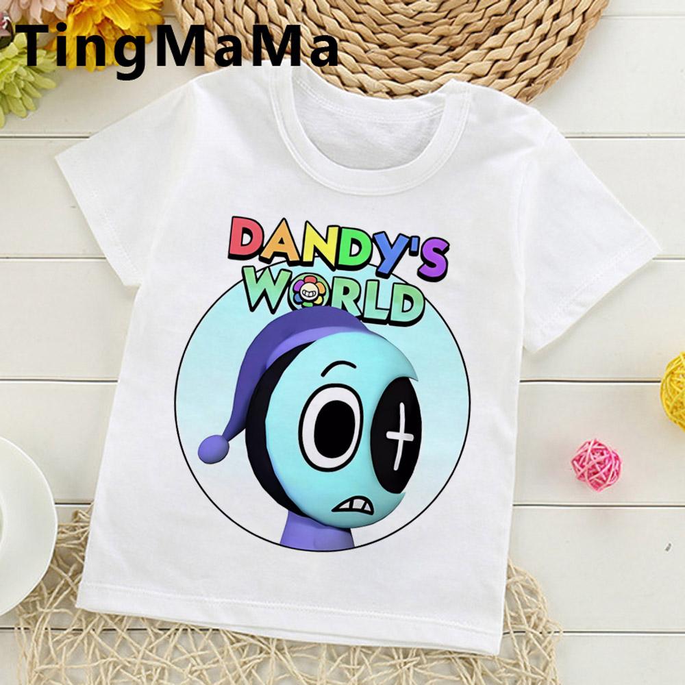 Dandys World Футболка Детская отец мать Мода Повседневная Мультяшные Футболки Мужчины Подростки Мальчики Свободный Круглый Вырез Короткий Рукав Летняя Одежда