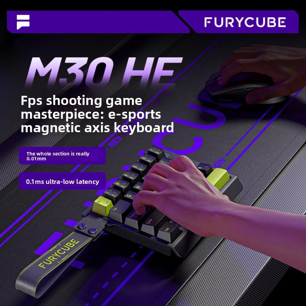 FURYCUBE M30HE Магнитная клавиатура с датчиками Холла Rapid Trigger RT 0,1 мм для Valorant CS2 Apex Игровая механическая клавиатура