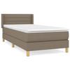 Maison Exclusive - Sommier à lattes de lit avec matelas Taupe 90x190 cm Tissu