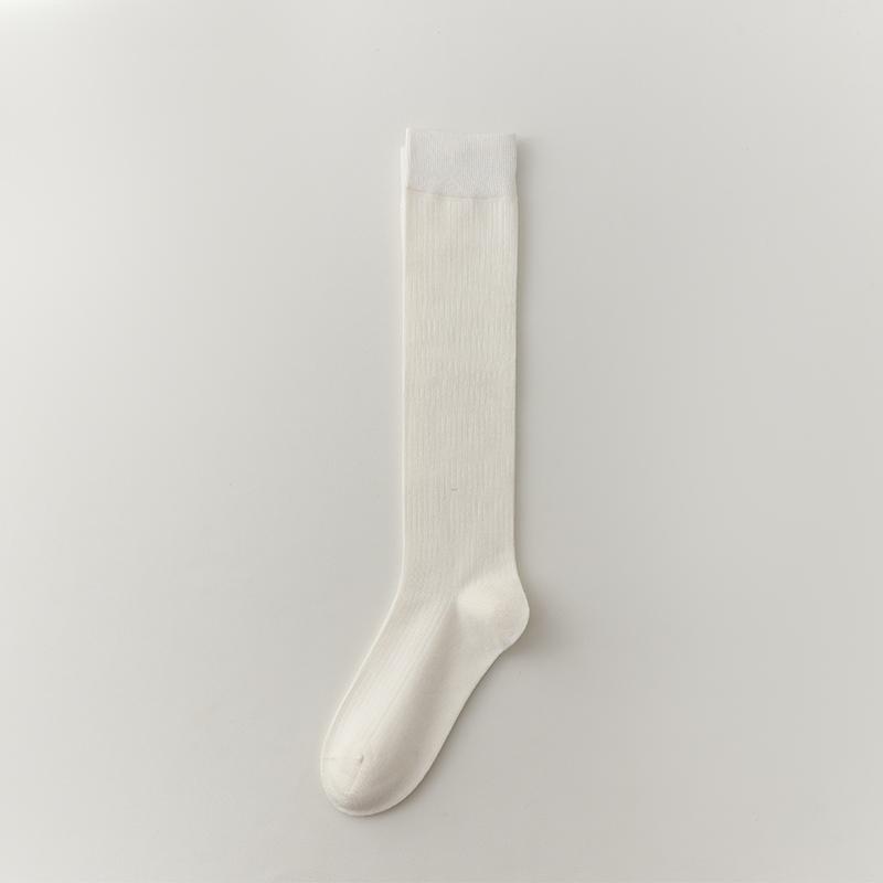 Autumn/Winter High-quality 5A Women's Knee And Calf Mid Length Socks Lightweight And Warm Cold-proof Fine Wool Stripes Stockings